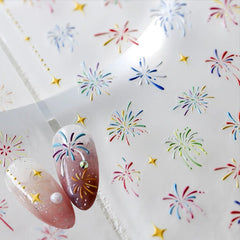 WEIXIWUYU front view of sticker sheet showing patriotic designs and easy selection benefit