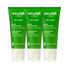 Weleda Skin Food front jar showing label and compact size for easy use