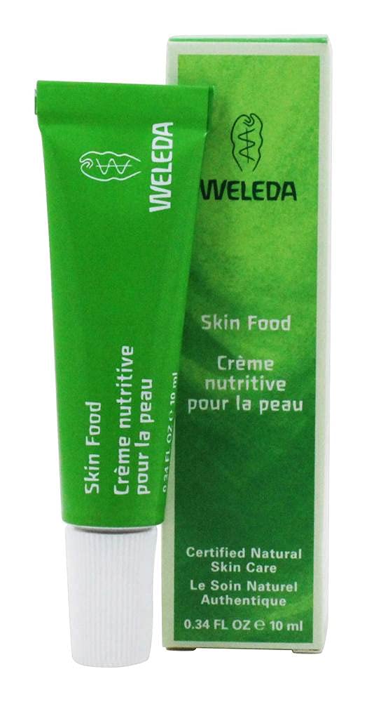 Weleda Skin Food front tube showing compact travel packaging and easy portability