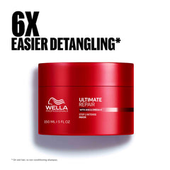 Wella Professionals close-up of ingredients label showing AHA and Omega-9 for fiber repair