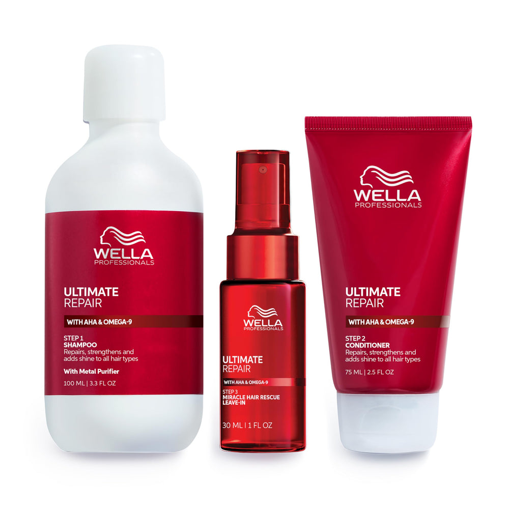 Wella Professionals bottle opened with creamy texture for easy application
