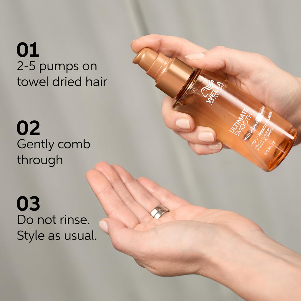 Wella Professionals ingredients display squalane and omega-9 for nourishment