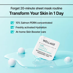 WELLAGE product label highlighting PDRN, niacinamide and hyaluronic acids
