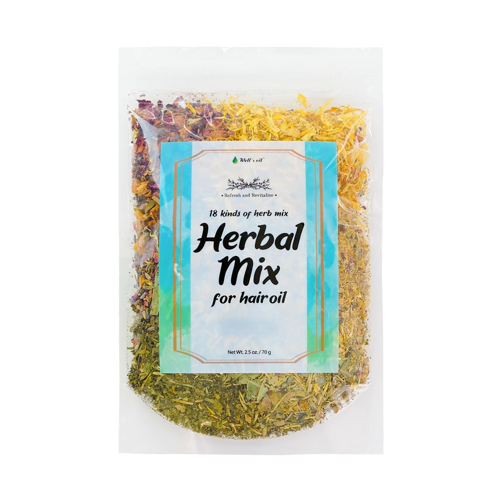 Well's Oil pouch front view showing label and natural herbs benefit clarity