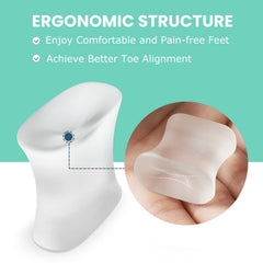 welnove washable gel toe spacers being hand washed for hygiene