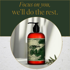 WEN by Chaz Dean in-shower application rinsing cleanly to refresh hair without suds