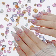 WENEWFINE rhinestones on toenail design showing durable sparkle for pedicure accents