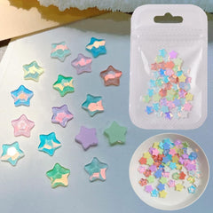 WENEWFINE star charms next to ruler showing 6mm size for scale