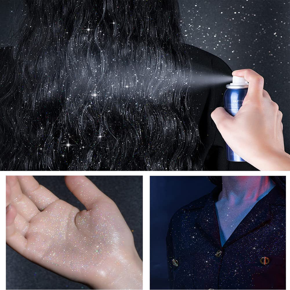 WenFeng spray on arm detail highlighting waterproof finish and lasting sparkle