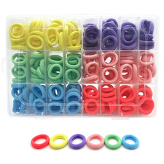 Wenreykeji front packaging showing 288 colorful toddler hair ties and count benefit