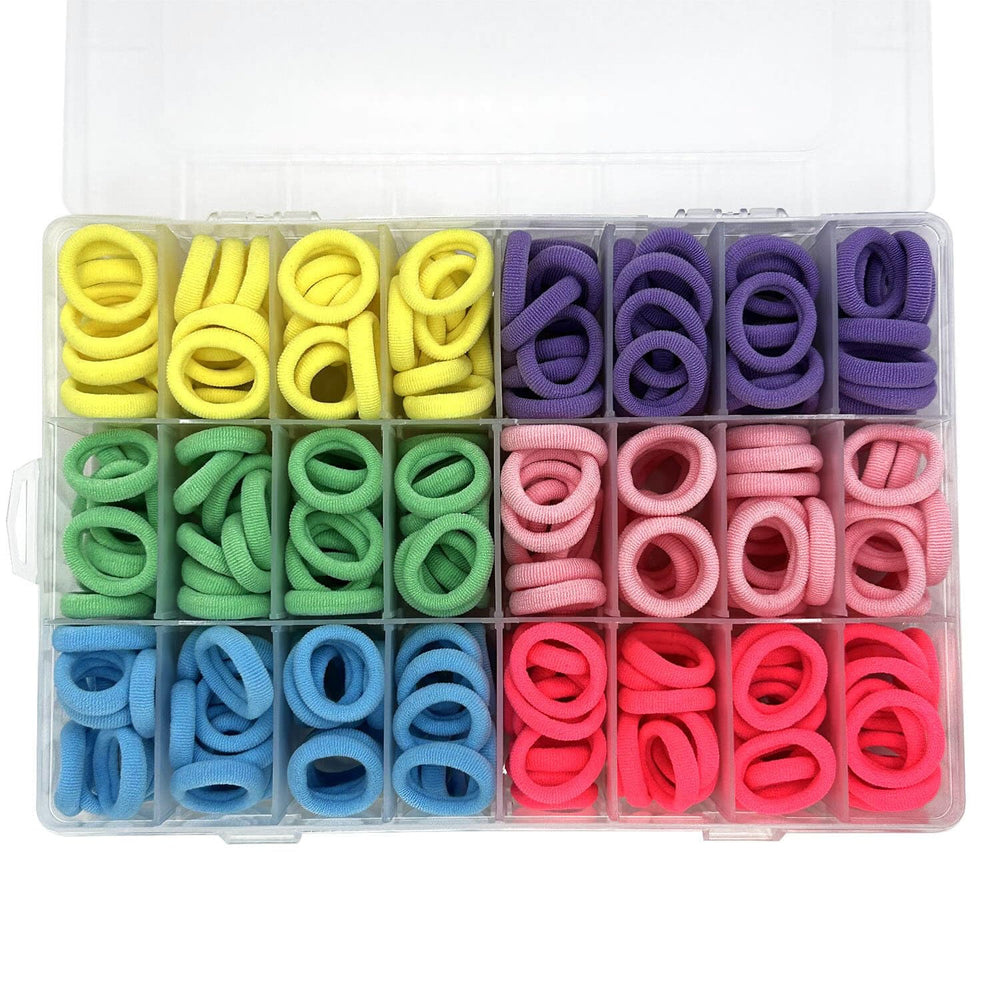 Wenreykeji in-use on child pigtails showing secure hold and playful color benefit