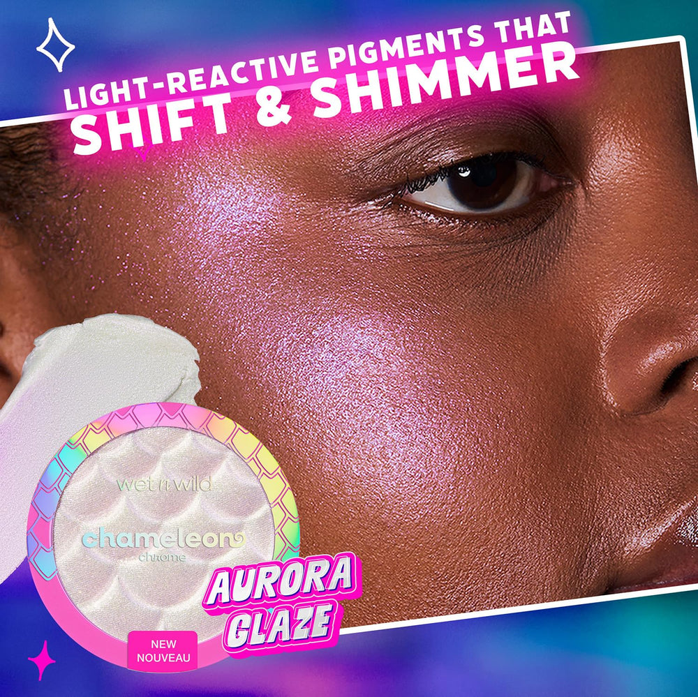 wet n wild highlighter applied on cheek demonstrating blendable luminous finish