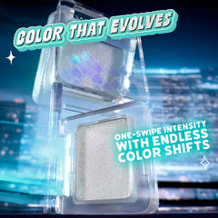 wet n wild Lunar Voltage swatch on arm showing color shift and buildable payoff