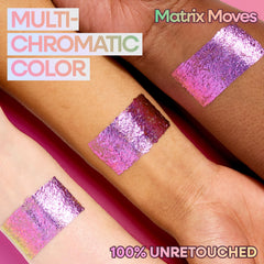 wet n wild Matrix Moves swatch on skin demonstrating color shift and blendability benefits