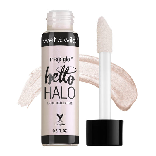 wet n wild front packaging showing product and shade, highlights glow