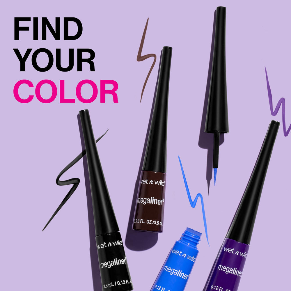 wet n wild MegaLiner cap and tip detail illustrating easy-to-control flexible brush