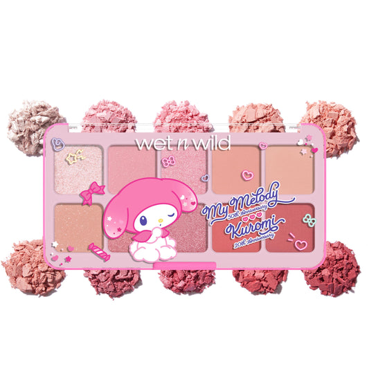 wet n wild front packaging showing My Melody and Kuromi collector appeal and easy storage
