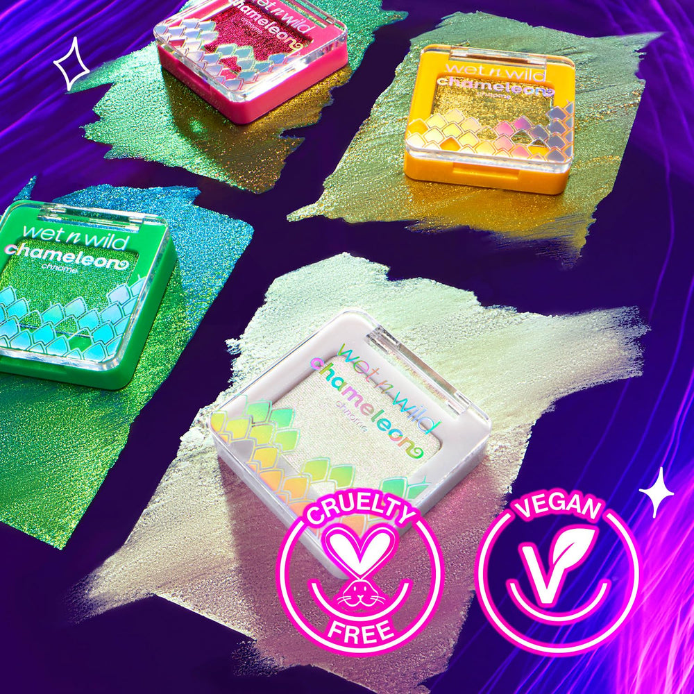 wet n wild Nebula Rush on model in daylight showing wearable shimmer