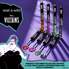 wet n wild swiped stroke of metallic liner showing high-pigment, light-catching payoff