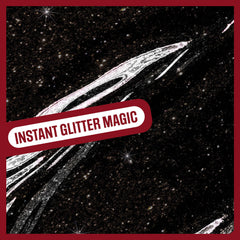 wet n wild Spell Bound on lips demonstrating glitter transformation and eye-catching shine
