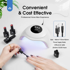 WEVILI lamp USB connector detail plugged into power bank — travel ready convenience