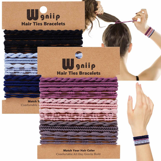 Wgniip front packaging showing boho hair ties set and benefits