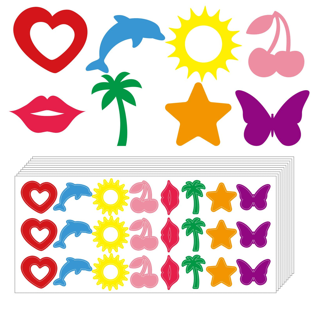 Whaline front packaging showing full 240-piece sticker set and benefits