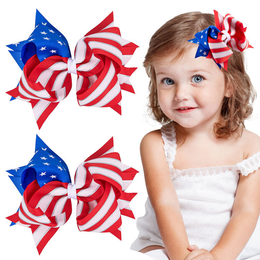 Whaline front view bow showing flag print and bold patriotic look
