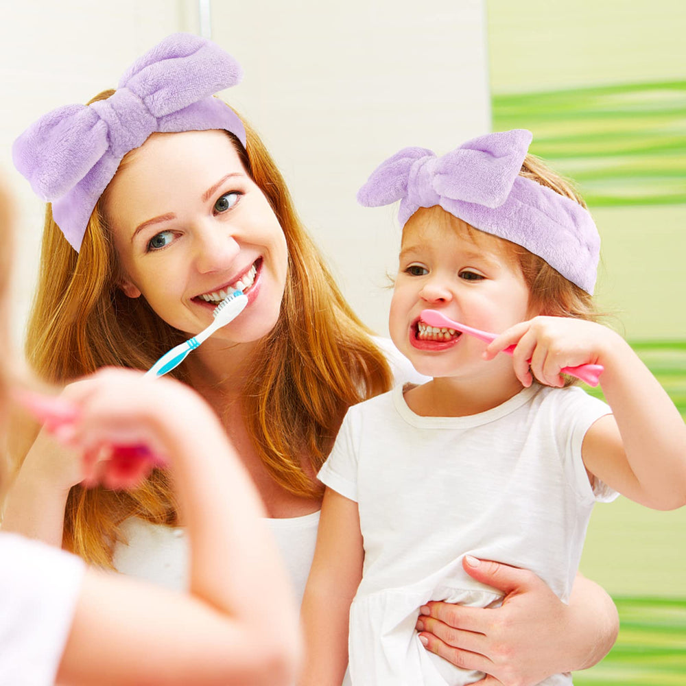 WHAVEL headbands in bathroom setting showing practicality during routines