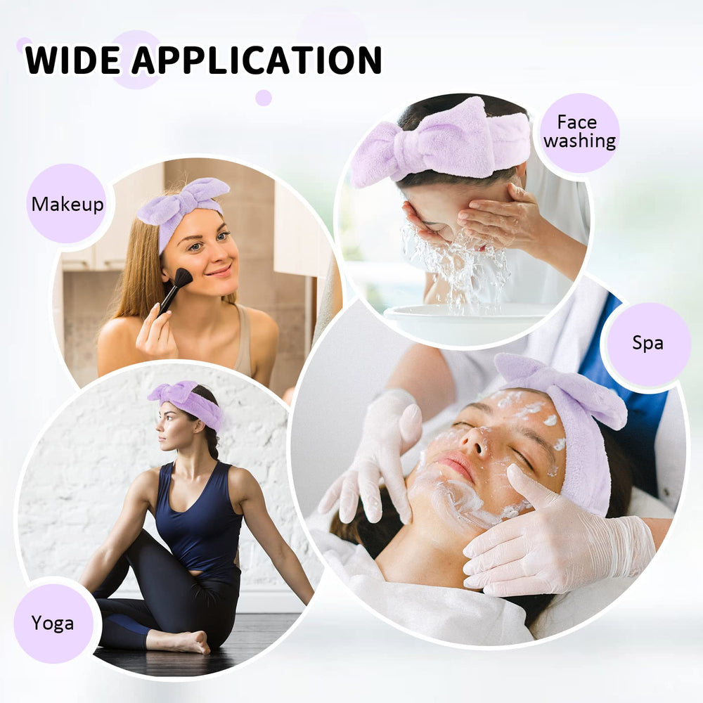 WHAVEL headband worn on model keeping hair back for skincare routines