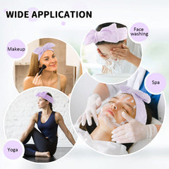 WHAVEL headband worn on model keeping hair back for skincare routines