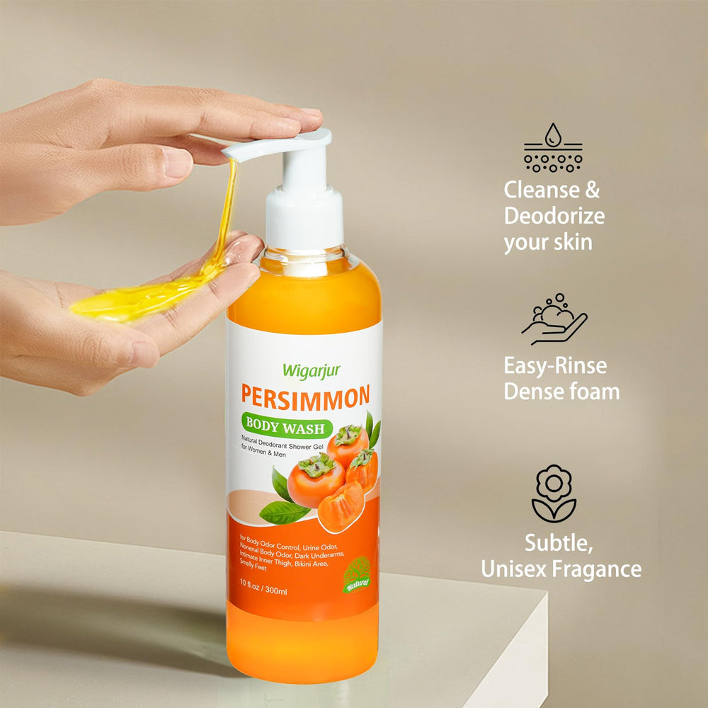 wigarjur applying body wash in shower showcasing easy lather and refreshing cleanse