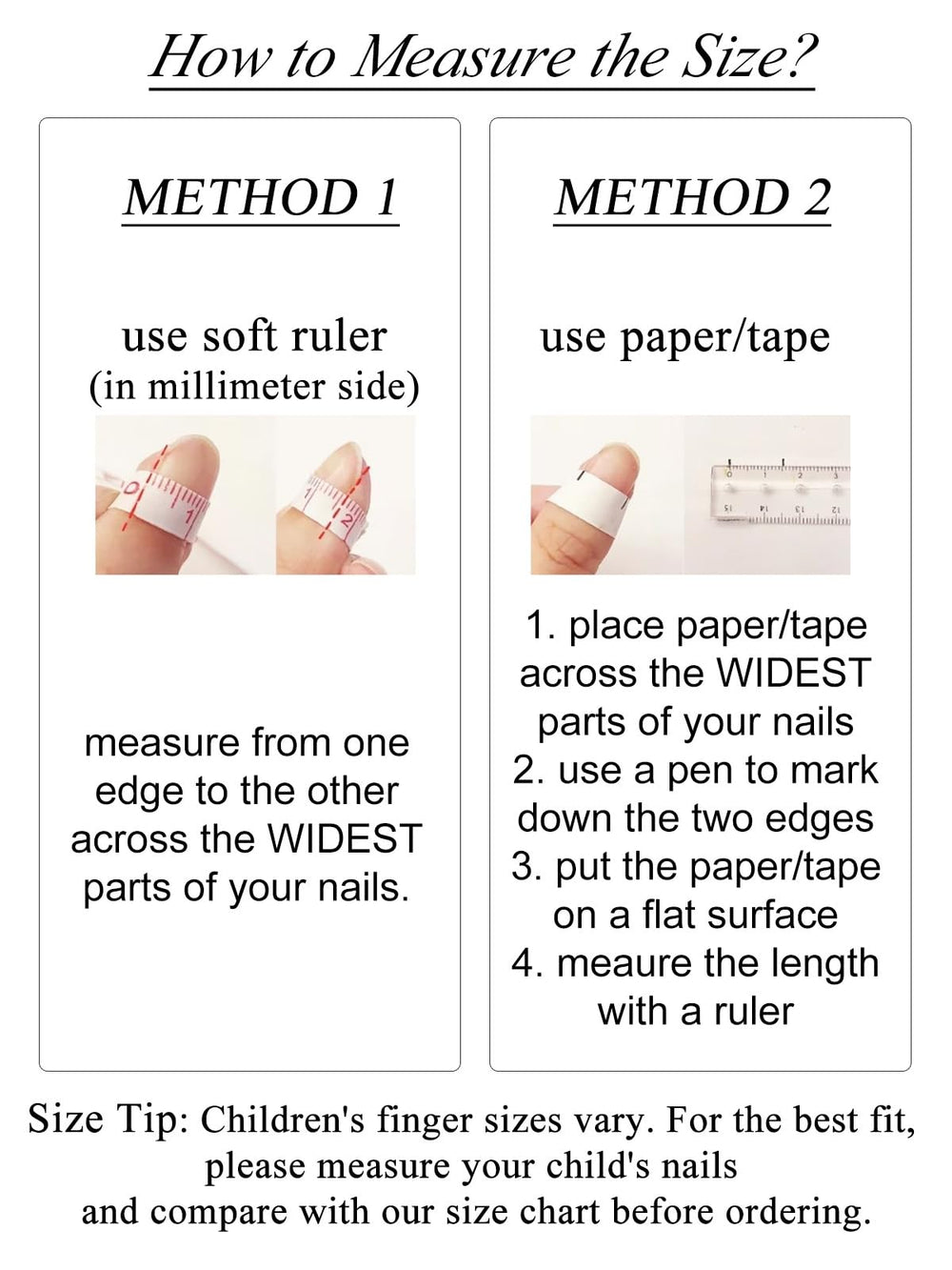 Willaudy scale comparison with coin showing short nail size and realistic scale