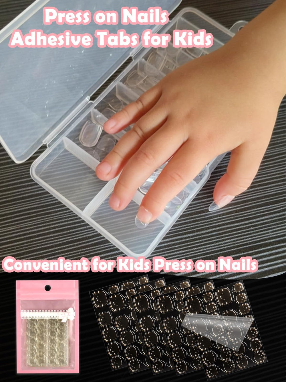 Willaudy close-up of a single perforated sheet displaying multiple pre-cut nail tabs for easy selection