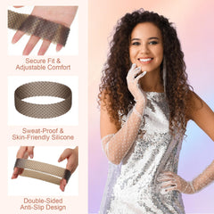 WILLBOND band stretched to show elasticity and comfortable fit during activity