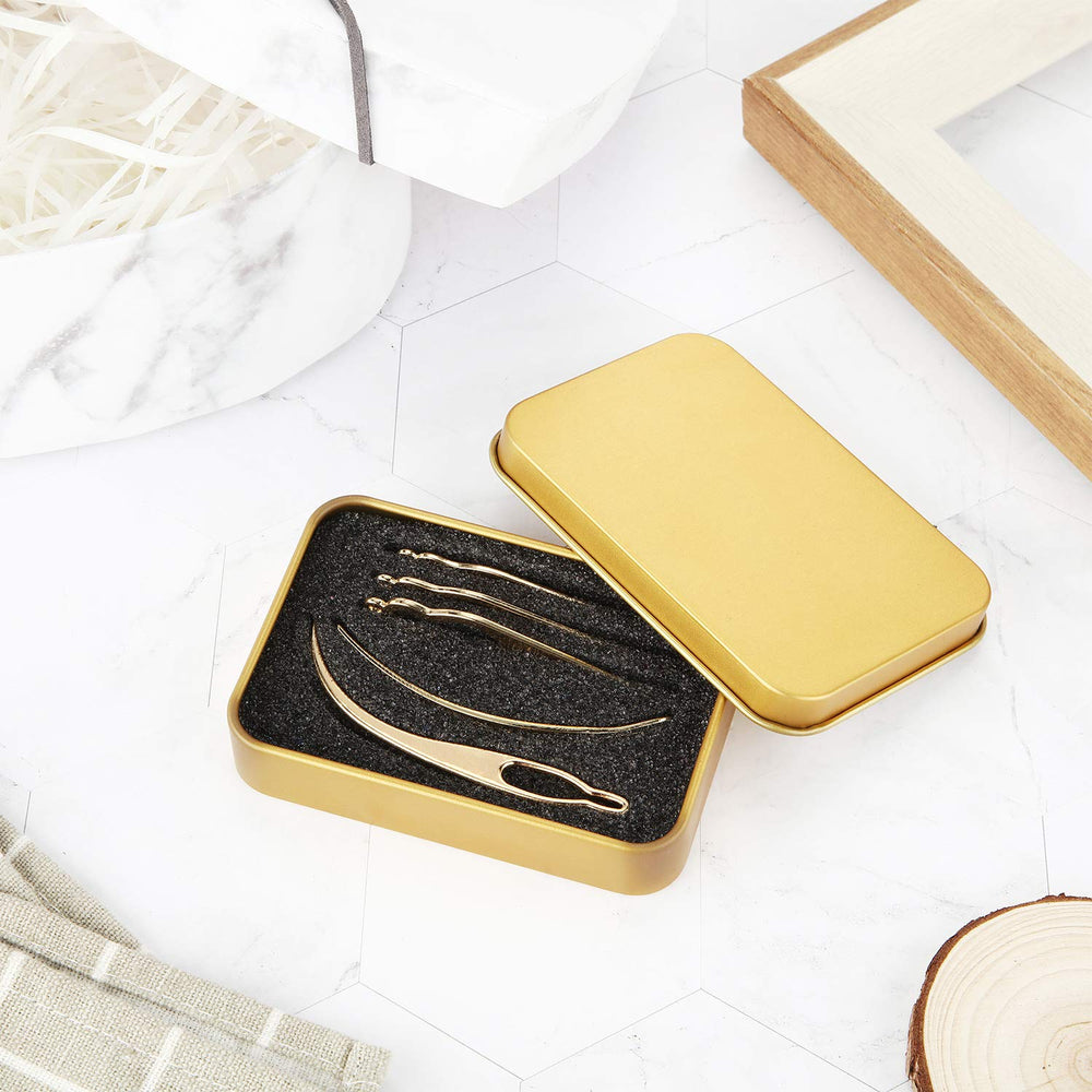 WILLBOND open metal box holding tools to protect tips and organize travel