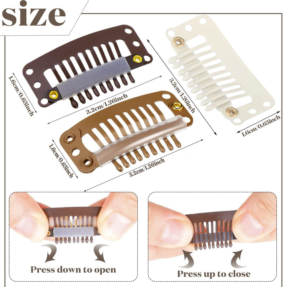 WILLBOND close-up of 9 teeth on clip demonstrating secure grip and durable hold