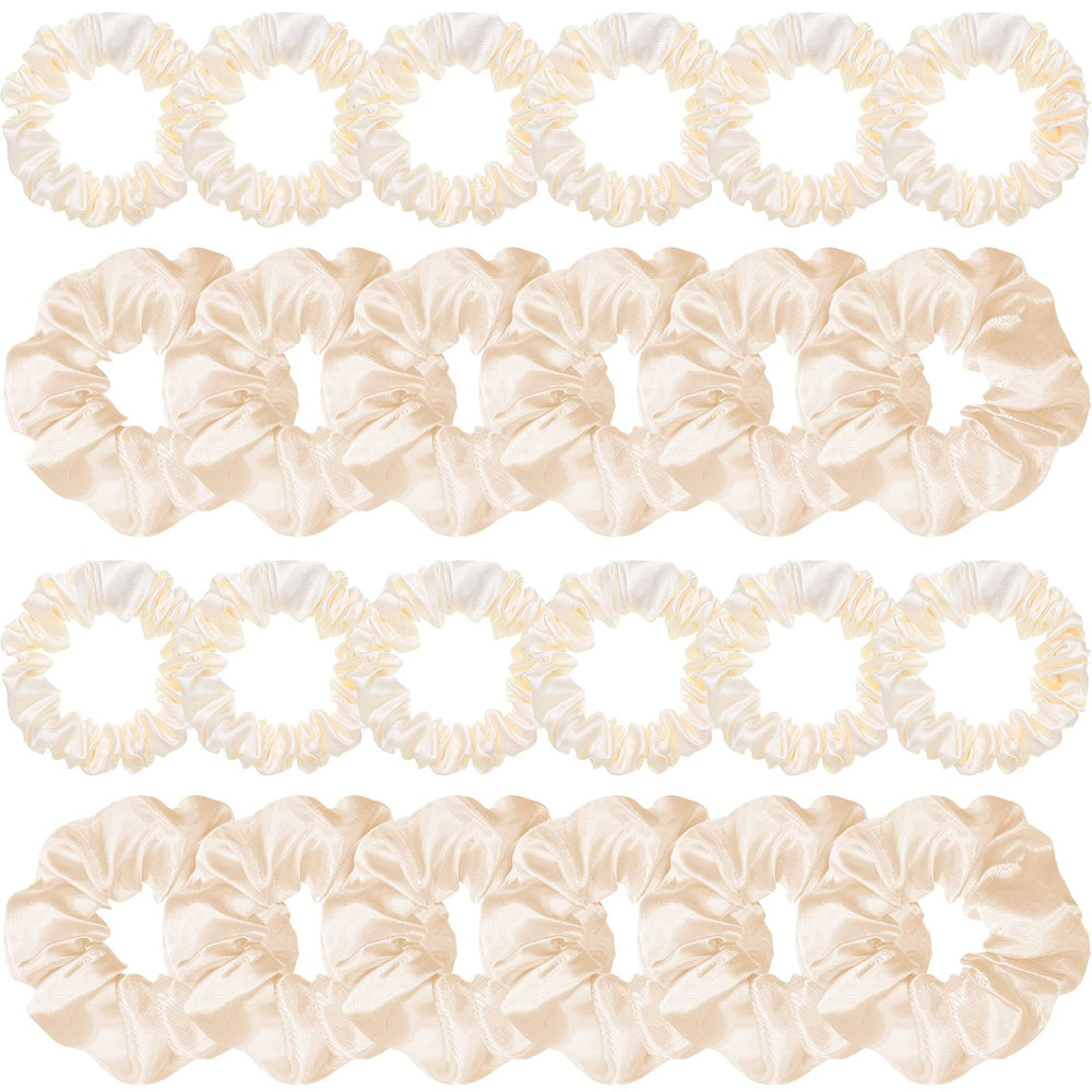 WILLBOND cream white scrunchies pack showing quantity and color benefits