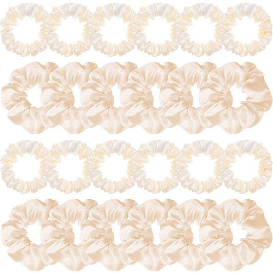 WILLBOND cream white scrunchies pack showing quantity and color benefits