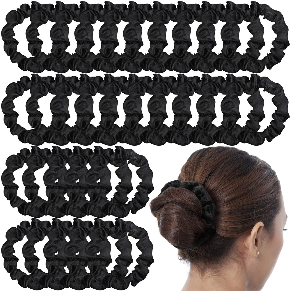 WILLBOND front packaging showing 30 black satin scrunchies and tidy supply benefit
