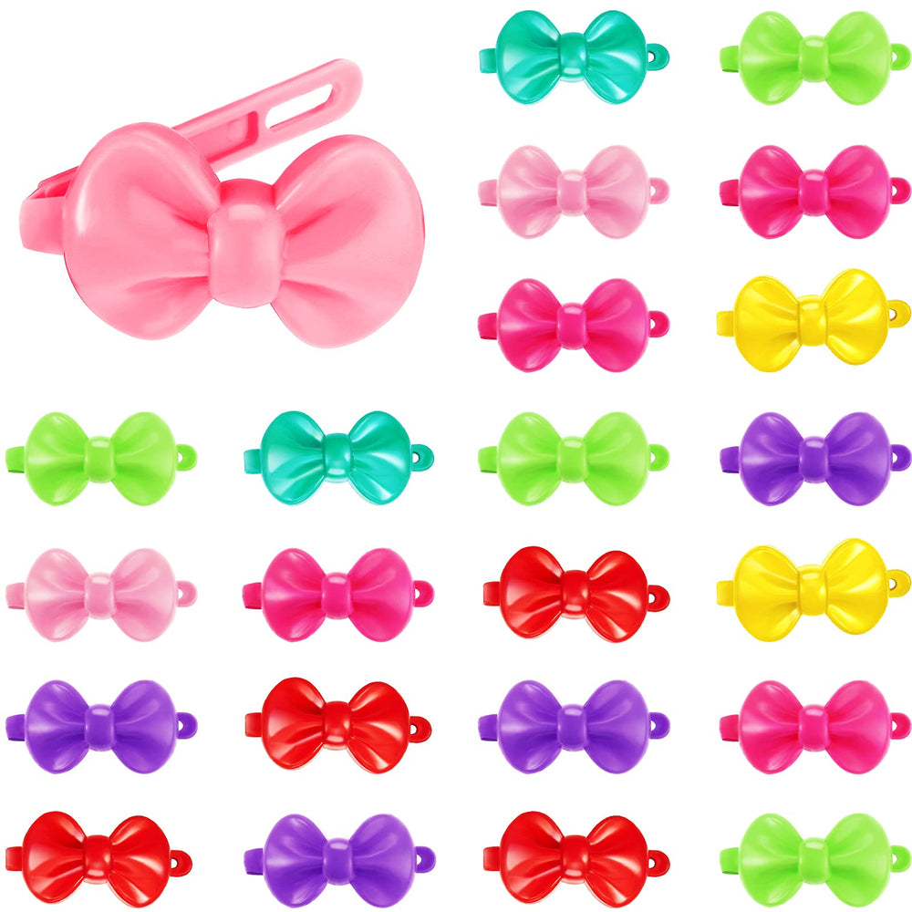 WILLBOND front packaging of 100 colorful bow clips showing variety and convenience