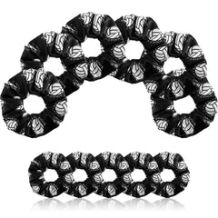 WILLBOND front view of 12-piece volleyball scrunchies showing team-ready set and colors