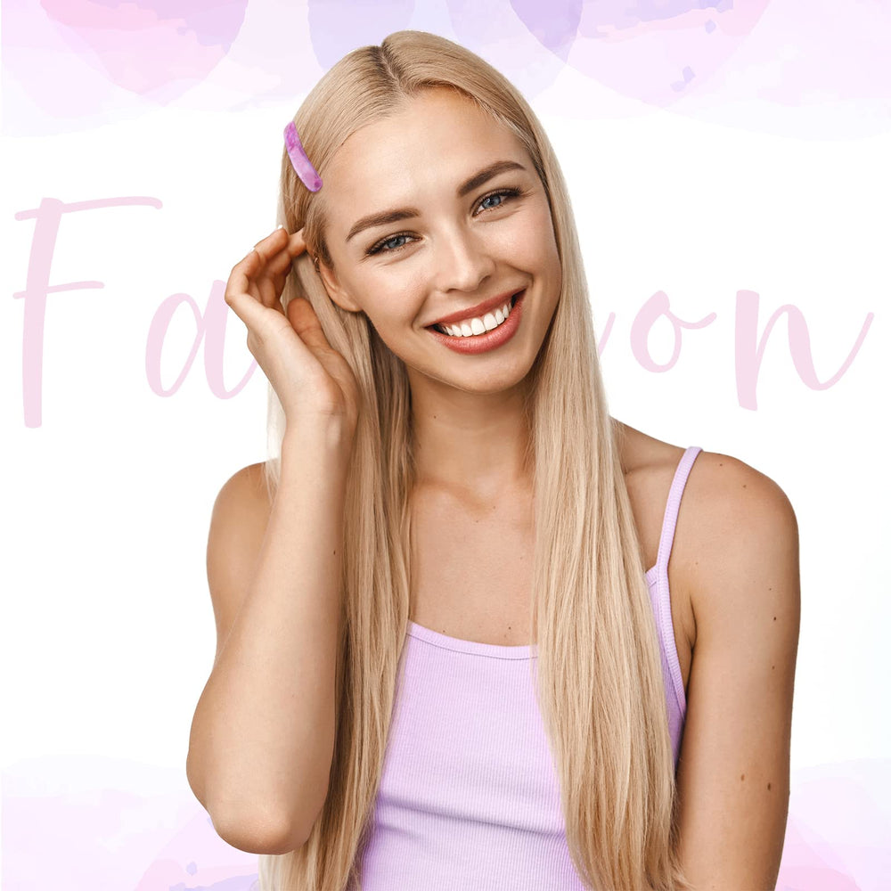 willbond in-use half-up hairstyle demonstrating slim barrette holding hair flat and neat
