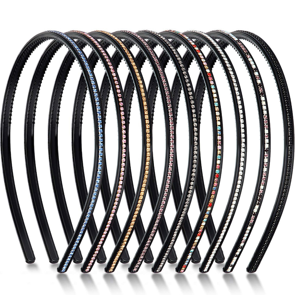 WILLBOND front view of headband set showing nine colors and neat packaging for gifting