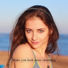 WILLBOND headband worn in a casual hairstyle adding elegant shine and comfort