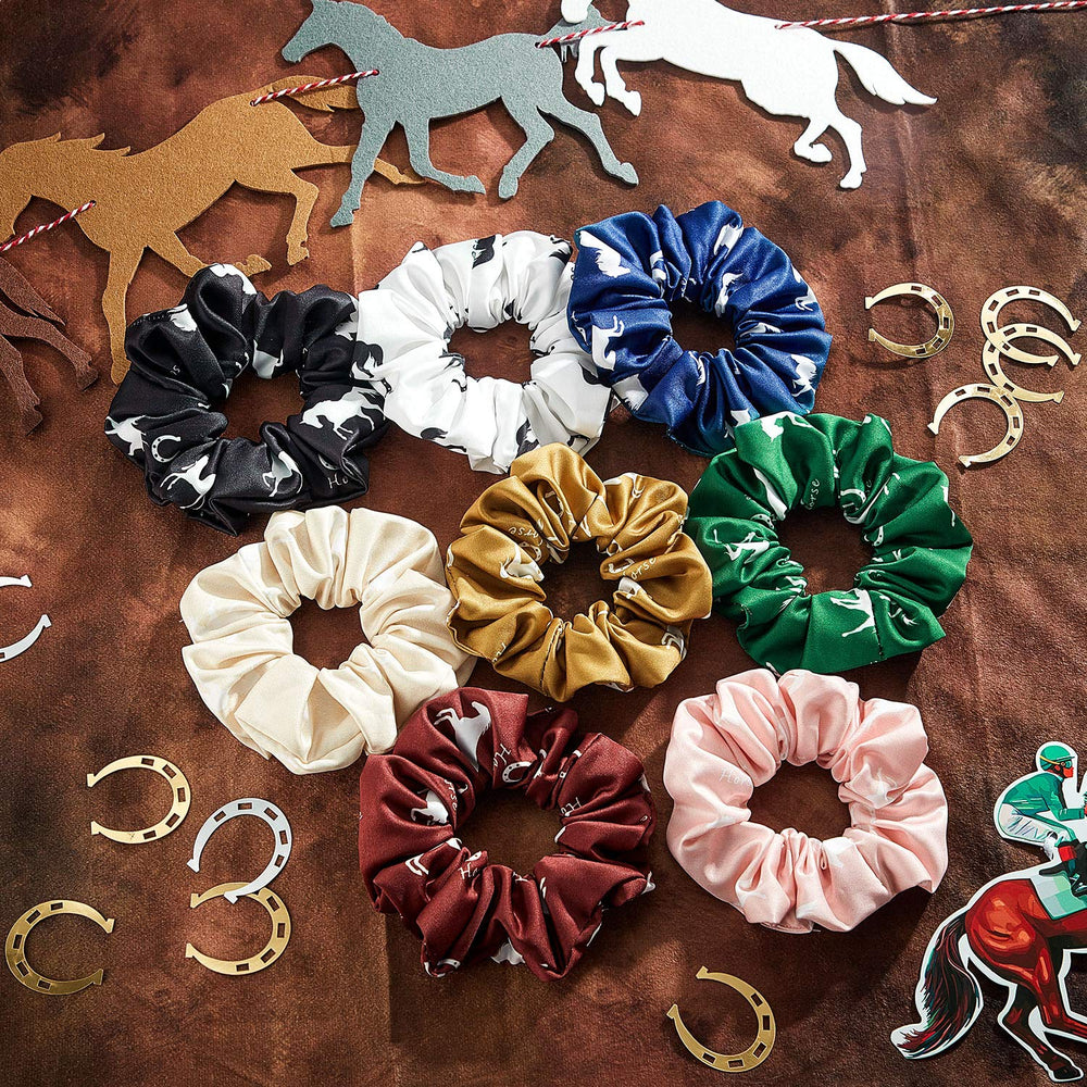 WILLBOND scrunchie worn in ponytail demonstrating secure hold and low pull