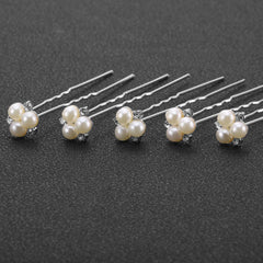 WILLBOND hair pins placed in bridal updo showing secure hold and decorative finish