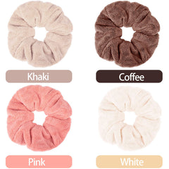 WILLBOND scrunchie in use on wet hair ponytail demonstrating secure drying benefit