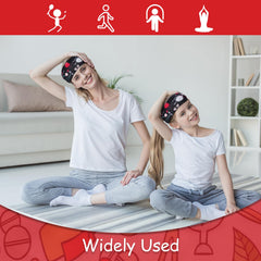 WILLBOND headband next to a ruler showing size and stretch advantages