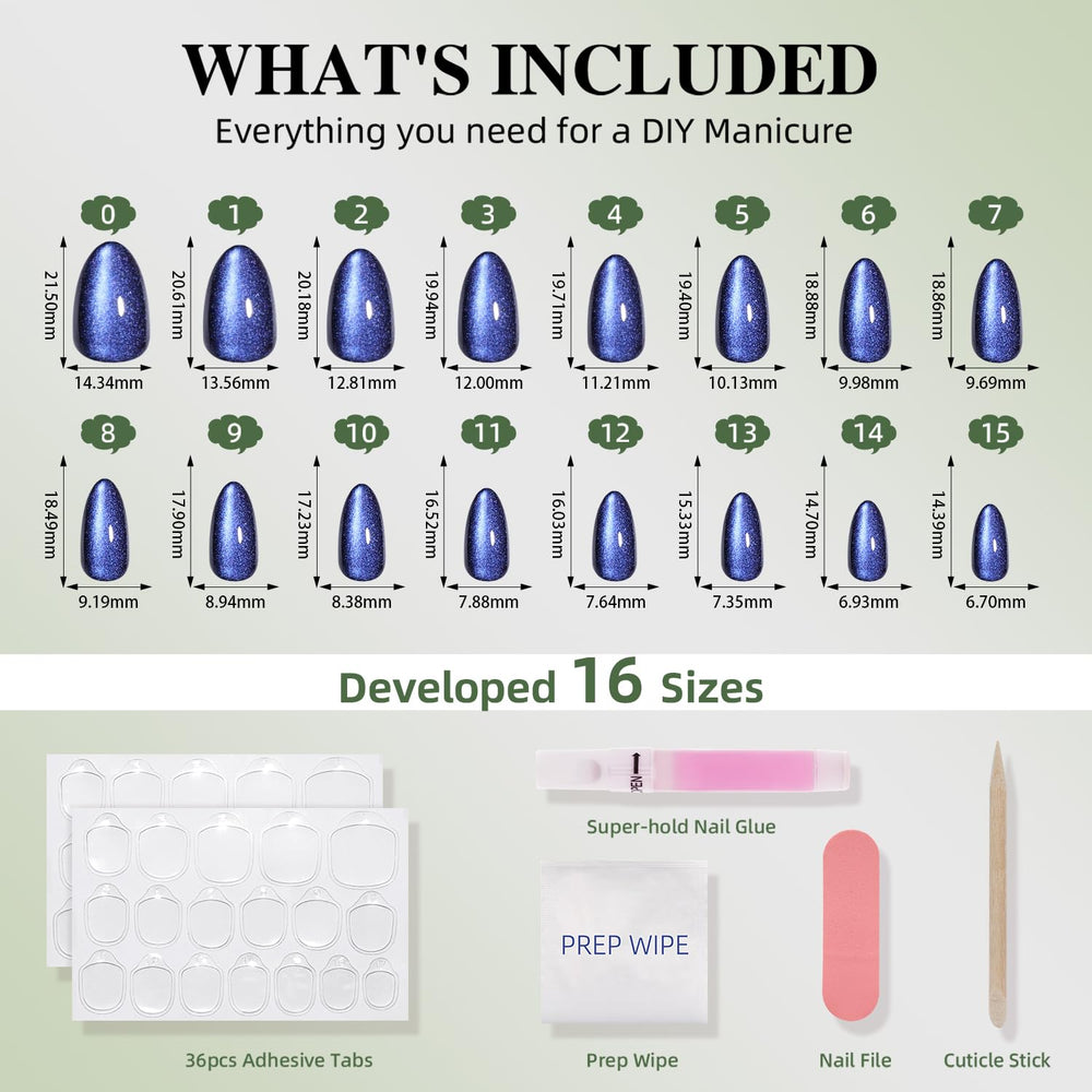 WiniBeauty kit contents laid out with nails, glue, tabs, and tools shown